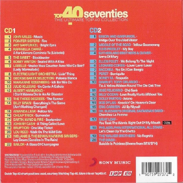 Various - Top 40 - seventies (Digipak CD)