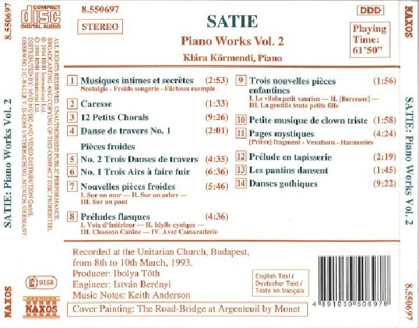 E. Satie - Piano works vol.2 (Kormendi CD)