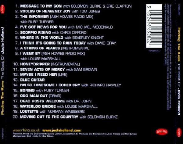 Jools Holland - Finding the keys (Best of Jools Holland CD)