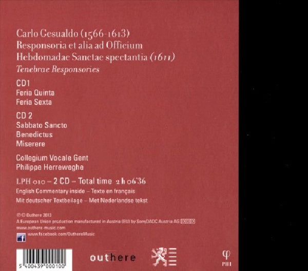 C. Gesualdo - Responsoria 1611 (Collegium Vocale/Philippe Herreweghe CD)