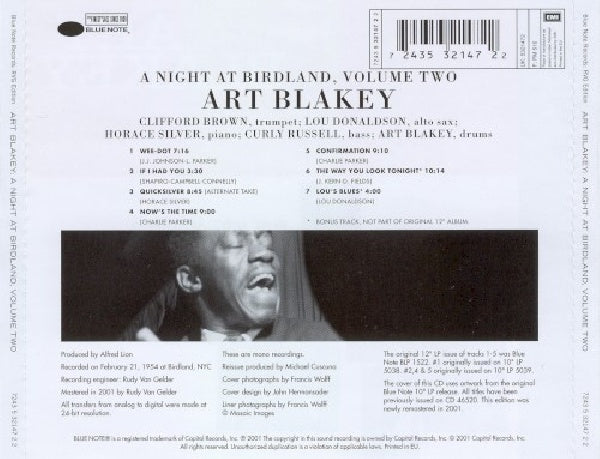 Art Blakey - A night at birdland vol.2 (Rudy Van Gelder Series CD)