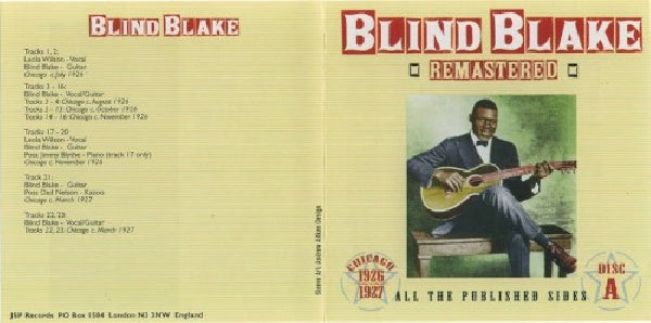 Blind Blake - All the published sides (110 Tracks of Pure Country Blues Pickin' CD)