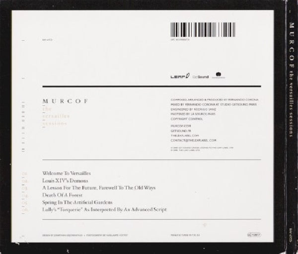 Murcof - Versailles sessions (6 New Pieces Composed By Fernando Corona CD)