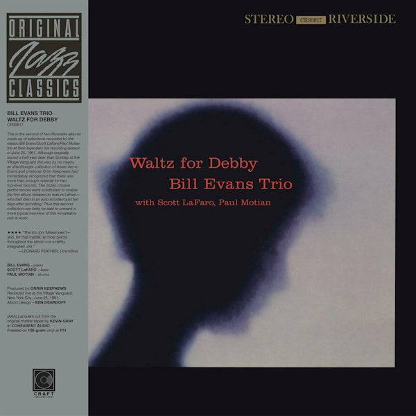 Bill Evans Trio - Waltz for debby (Live At the Village Vanguard, 1961, Reissue LP)