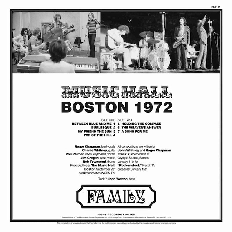 Family - Boston music hall 1972 (LP)