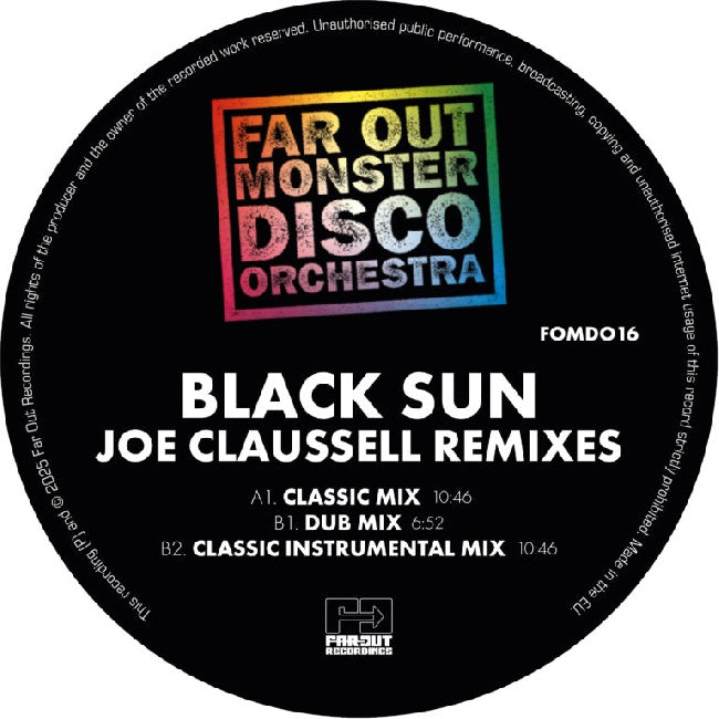 Far Out Monster Disco Orchestra, The - BLACK SUN (JOAQUIN JOE CLAUSSELL SACRED RHYTHM REMIXES) (LP)