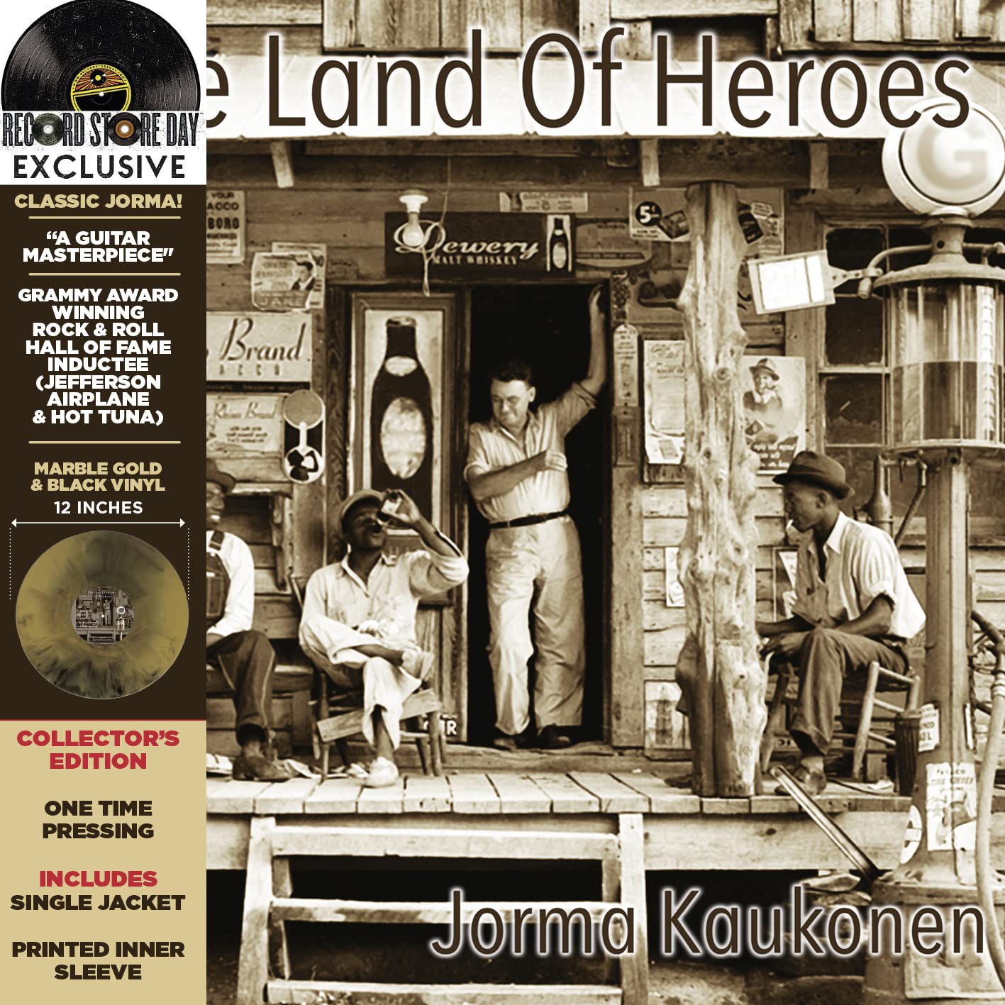 Jorma Kaukonen - The land of heroes (Gold/Black Vinyl / Rsd 22, Gatefold Sleeve, Obi Strip LP)