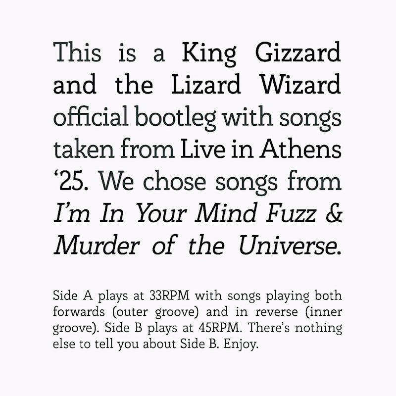 King Gizzard & The Lizard Wizard - Songs from i'm in your mind fuzz & murder of the u (LP)