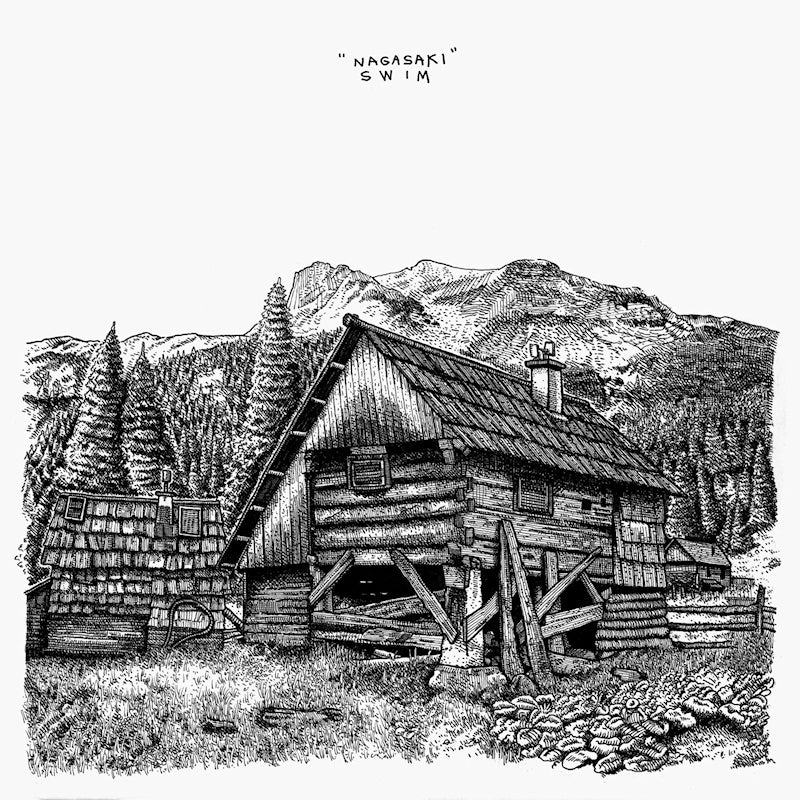 Nagasaki Swim - The mirror (Transparent Magenta/White Marbled, Transparent, Coloured Vinyl LP)