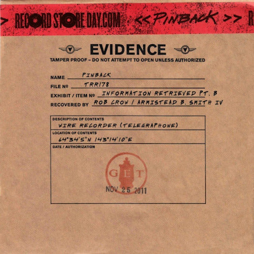 Pinback - 7-information retrieved part b (12-inch maxi-single)