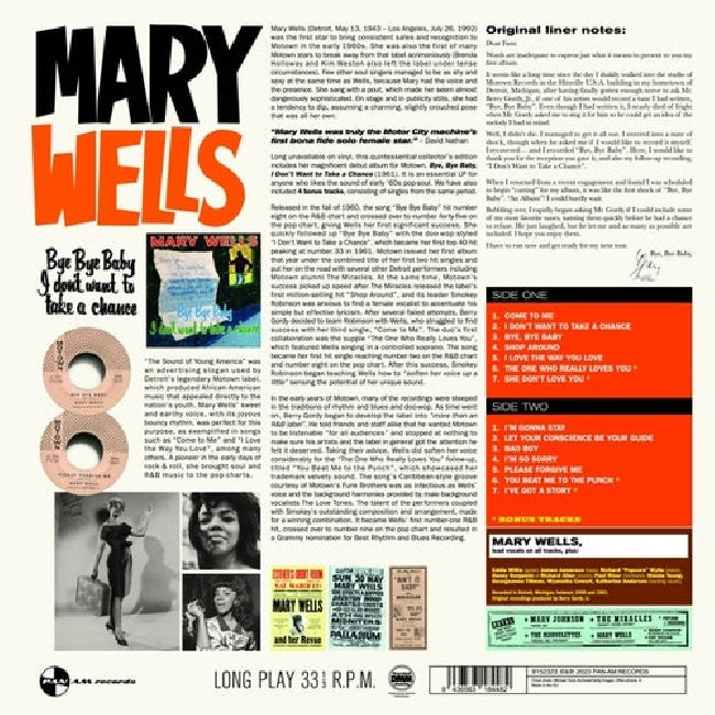 Mary Wells - Bye bye baby (180gr. LP)