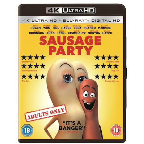 Animation - Sausage party (Uk Version - Cast: Seth Rogen,James Franco,Kirsten Wiig blu ray movie)