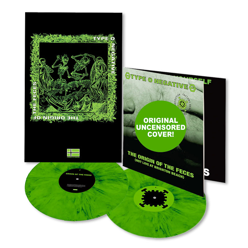 Type O Negative - Origin of the feces (.. the Feces / Green & Black Vinyl/Poster/30th Annivers, Gatefold Sleeve LP)