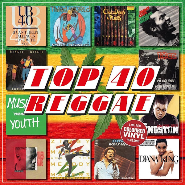 Various - Top 40 - reggae (Deep Red, Coloured Vinyl LP)