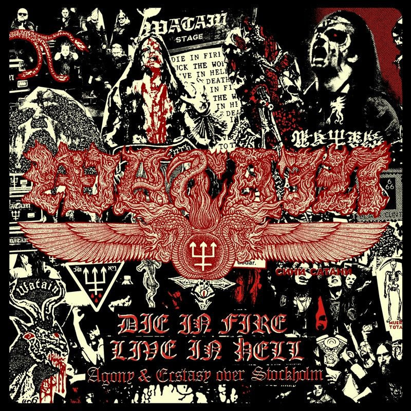 Watain - Die in fire: live in hell (Transparent Yellow & Transparent Red Vinyl, Transparent, Coloured Vinyl LP)