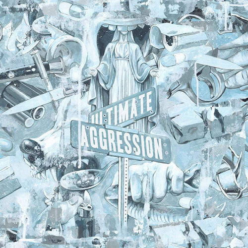 Year Of The Knife - Ultimate aggression (.. Aggression, Blue Marbled Vinyl, Coloured Vinyl LP)