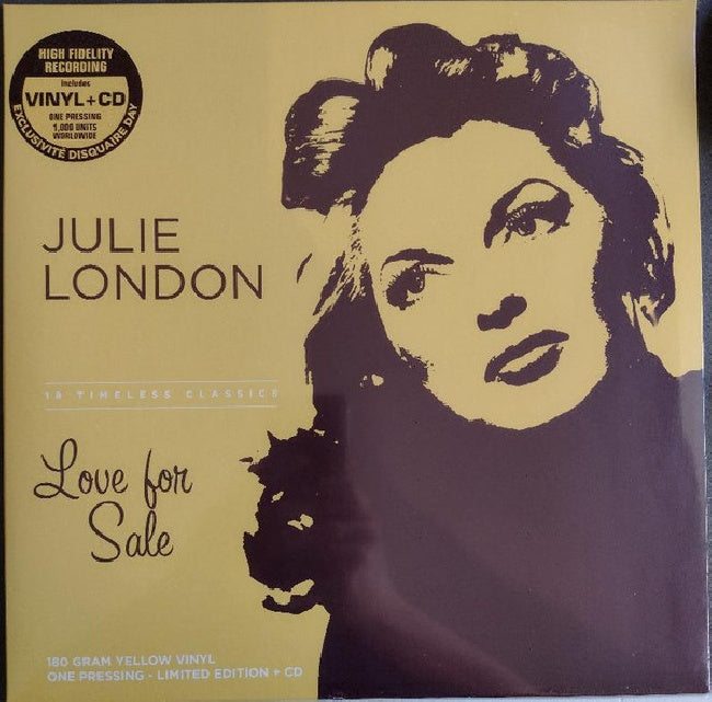 Julie London - Love for sale (Yellow Vinyl, 180gr. / Rsd 23, High Quality, Coloured Vinyl LP)