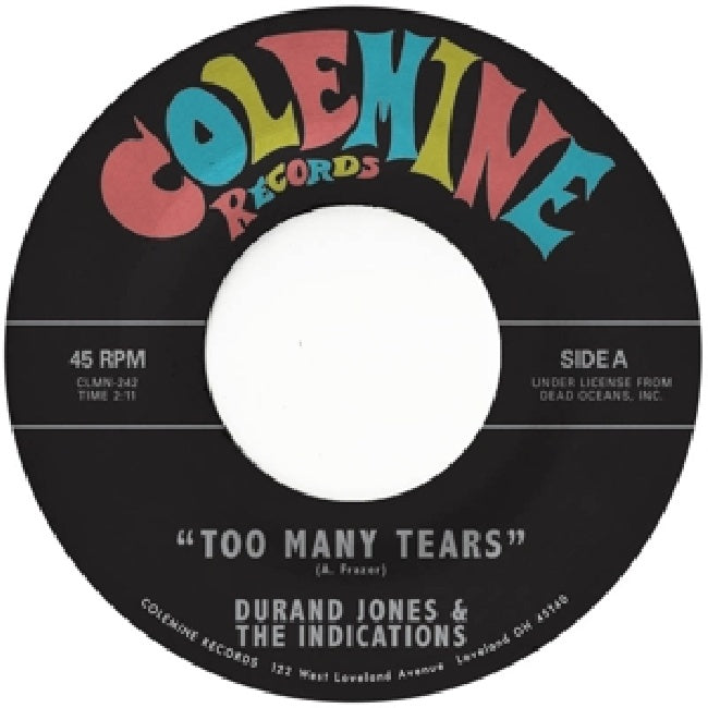 Durand Jones & The Indications - 7-too many tears/cruisin' to the parque (.. Tears/Cruisin' To the Parque / Sea Glass Blue Vinyl, Coloured Vinyl 12-inch maxi-single)