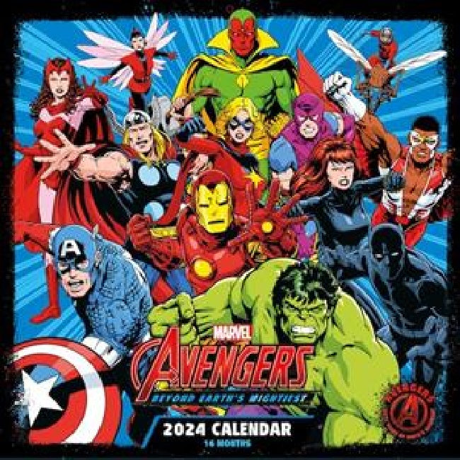 Marvel =calendar= - Avengers 2024 calendar (Lp Sized - 16 Month Calendar ketting)