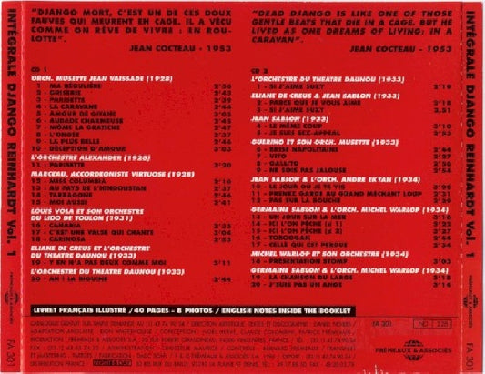 Django Reinhardt - Integrale vol.1 - presentation stomp (CD)