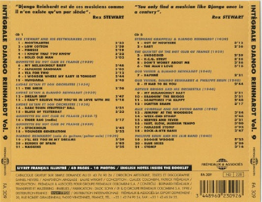 Django Reinhardt - Integrale vol.9 - h.c.q strut (Complete Django CD)