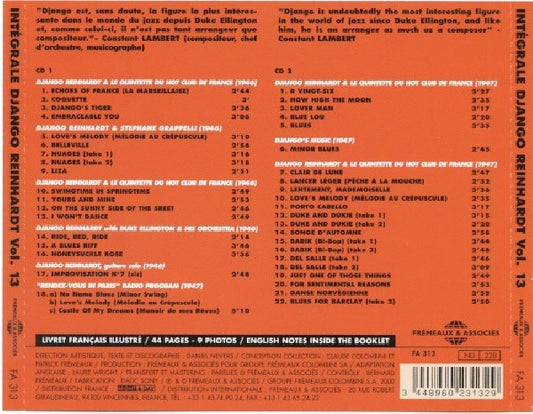 Django Reinhardt - Integrale vol.13 - echoes of france (Complete Django Reinhardt 1946-1947 CD)