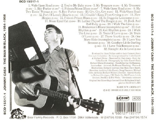Johnny Cash - Man in black '54-'58 (W/12" Book CD)