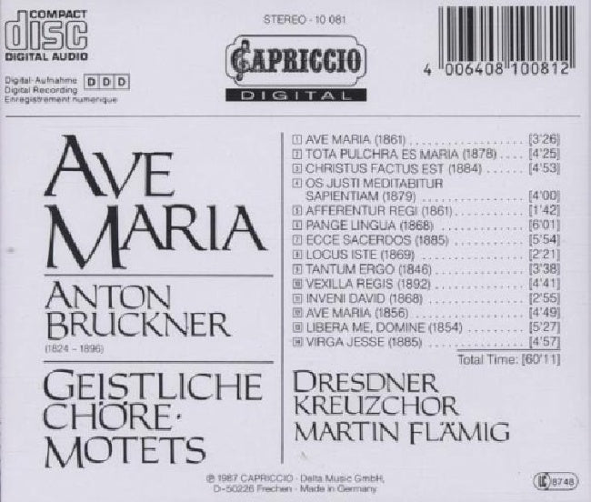 Anton Bruckner - Ave maria (Dresdener Kreuzchor CD)