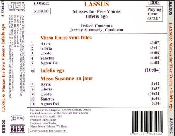 O. De Lassus - Masses (Oxford Camerata CD)