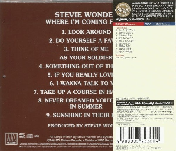Stevie Wonder - Where i'm coming from (CD)