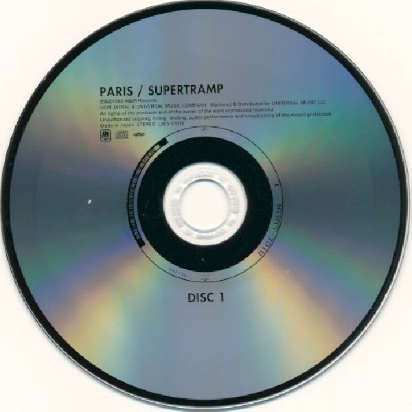 Supertramp - Paris (Japan Import, Shm-CD, Jpn-Imp. Ltd Cardboard Sleeve CD)