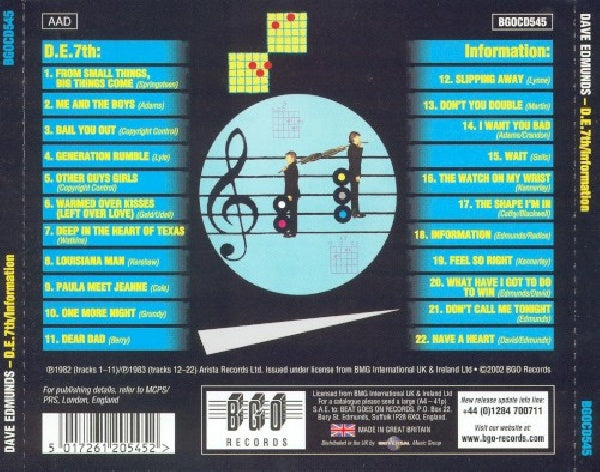Dave Edmunds - D.e. 7th/information (2 On 1, 1982 & 1983 Albums For Arista CD)