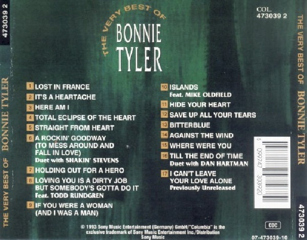 Bonnie Tyler - The very best of bonnie tyler (CD)