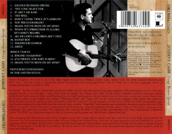 Johnny Cash - Orange blossom special (.. Special / Incl. 3 Bonus Tracks, Remastered, Bonus Track(S) CD)
