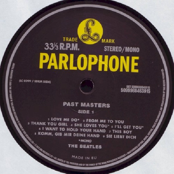 Beatles - Past masters (2960274 LP)
