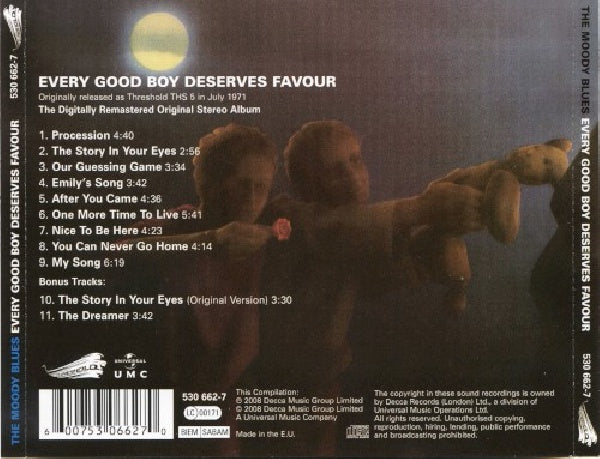 Moody Blues - Every good boy...+ 2 (..Deserves Favour // =Remastered Album + 2 Bonus Tracs CD)