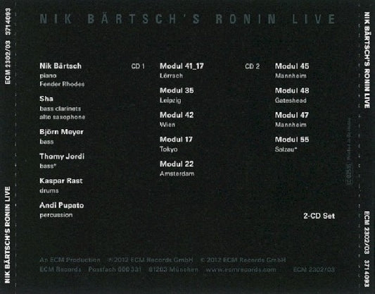 Nik Bartsch - Ronin (CD)