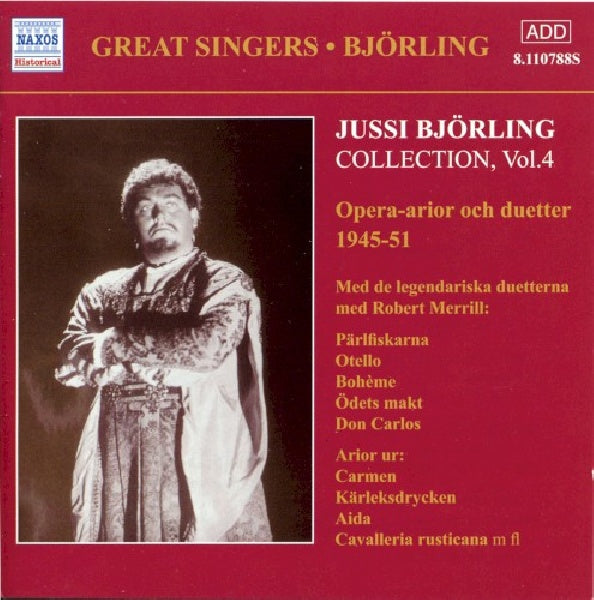 Jussi Bjorling - Collection vol.4 (Opear Arias & Duets 1945-1951/W/Otello/Boheme/Manon/Ao CD)