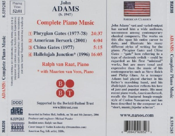 J. Adams - Piano music (W/Ralph Van Raat CD)