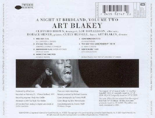 Art Blakey - A night at birdland vol.2 (Rudy Van Gelder Series CD)