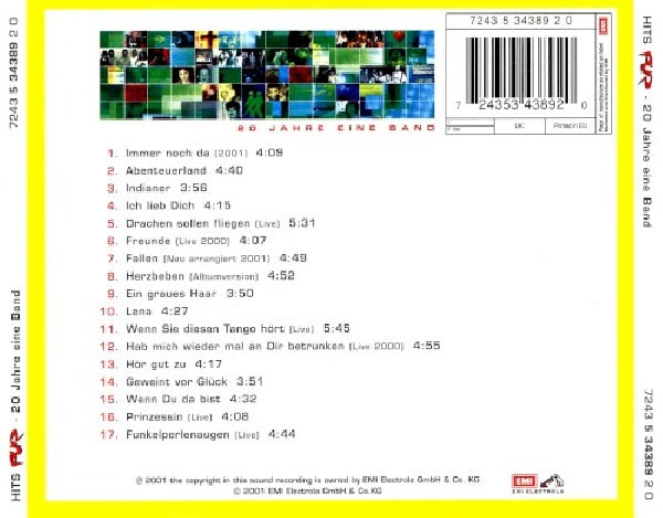 Pur - Hits - 20 jahre eine band (Best of W/Live Tracks and New-Recorded Versions CD)