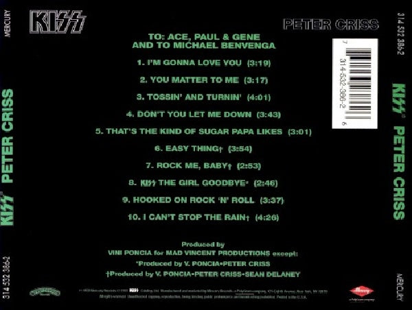 Peter Criss - Kiss peter criss (Remastered CD)