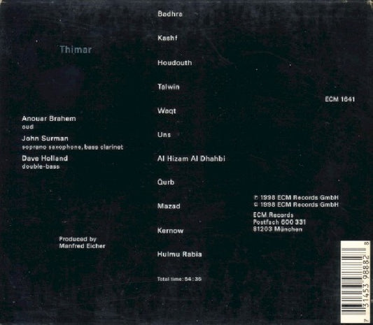 Brahem/surman/holland - Thimar (CD)