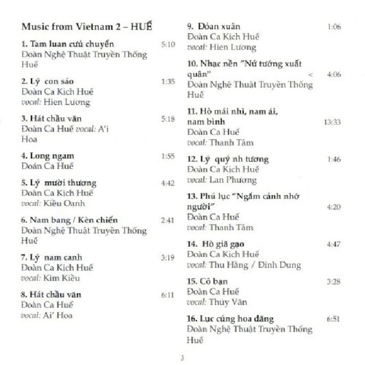 V/A (Various Artists) - Music from vietnam 2 (...City of Hue CD)