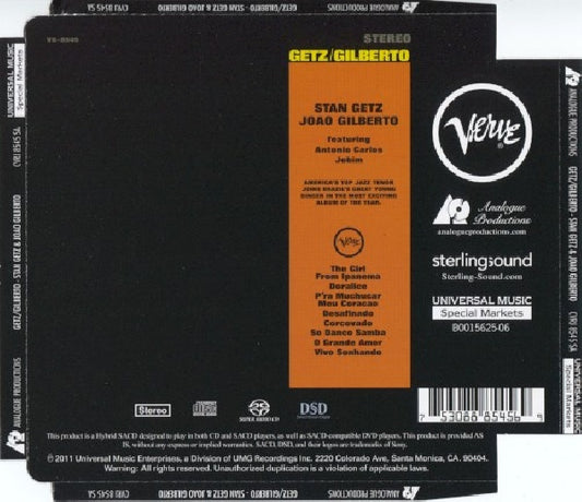 Stan Getz & Gilberto - Getz & gilberto (Joao Gilberto // Hybrid Stereo Sacd, Super Audio CD CD)