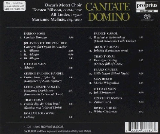 Oscar's Motet Choir - Cantate domino (W/Torsten Nilson, Alf Lindner, Marianne Mellnas, Super Audio CD CD)