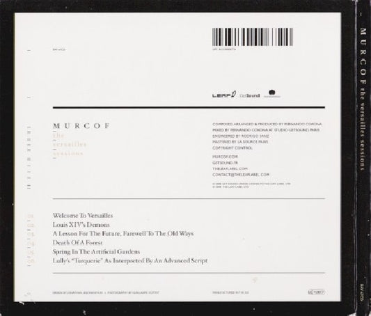 Murcof - Versailles sessions (6 New Pieces Composed By Fernando Corona CD)