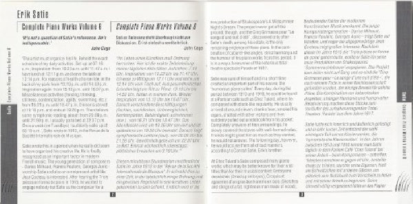 E. Satie - Complete piano works 6 (Bojan Gorisek CD)