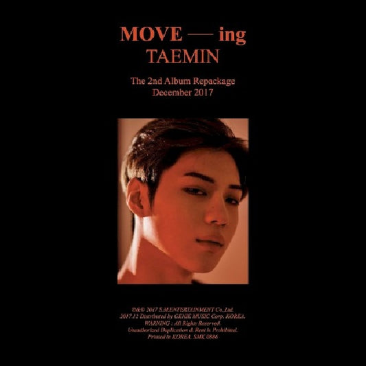 Taemin (shinee) - Move-ing (Incl. Booklet/Poster/Random Card CD)