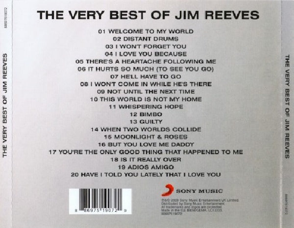 Jim Reeves - Very best of jim reeves (CD)